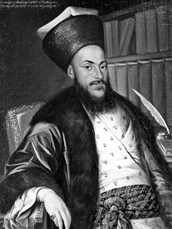 1799 Alecu Văcărescu (1769-1799). Portret Anton Chladek Alb-negru