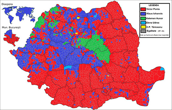 2014 Câștigătorii Turului I La Alegerile Prezidențiale