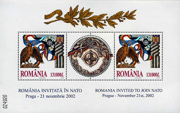 2002 Emisiune Mărci Poştale România Invitată în Nato
