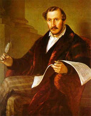 Gaetano Donizetti (2). Portrait by Giuseppe Rillosi