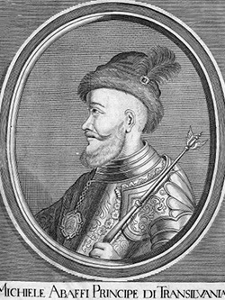 1632 Mihai Apafi I. Gravură Johannes Meysens, Viena 1666