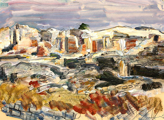 23 Peisaj meridional cu ruine Southern landscape with ruins