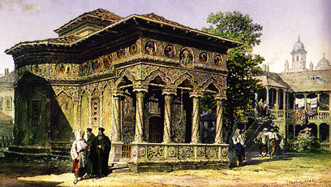 Biserica Stavropoleos. Pictură De Carol Popp De Szathmari -cover21