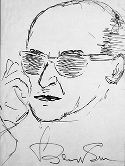 1974 Ion Popescu-Sibiu (1901-1974) Desen de Emanuel Banu