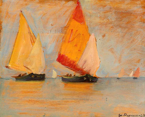 2p-11 Yole în lagună Yawls in the Lagoon, 1924